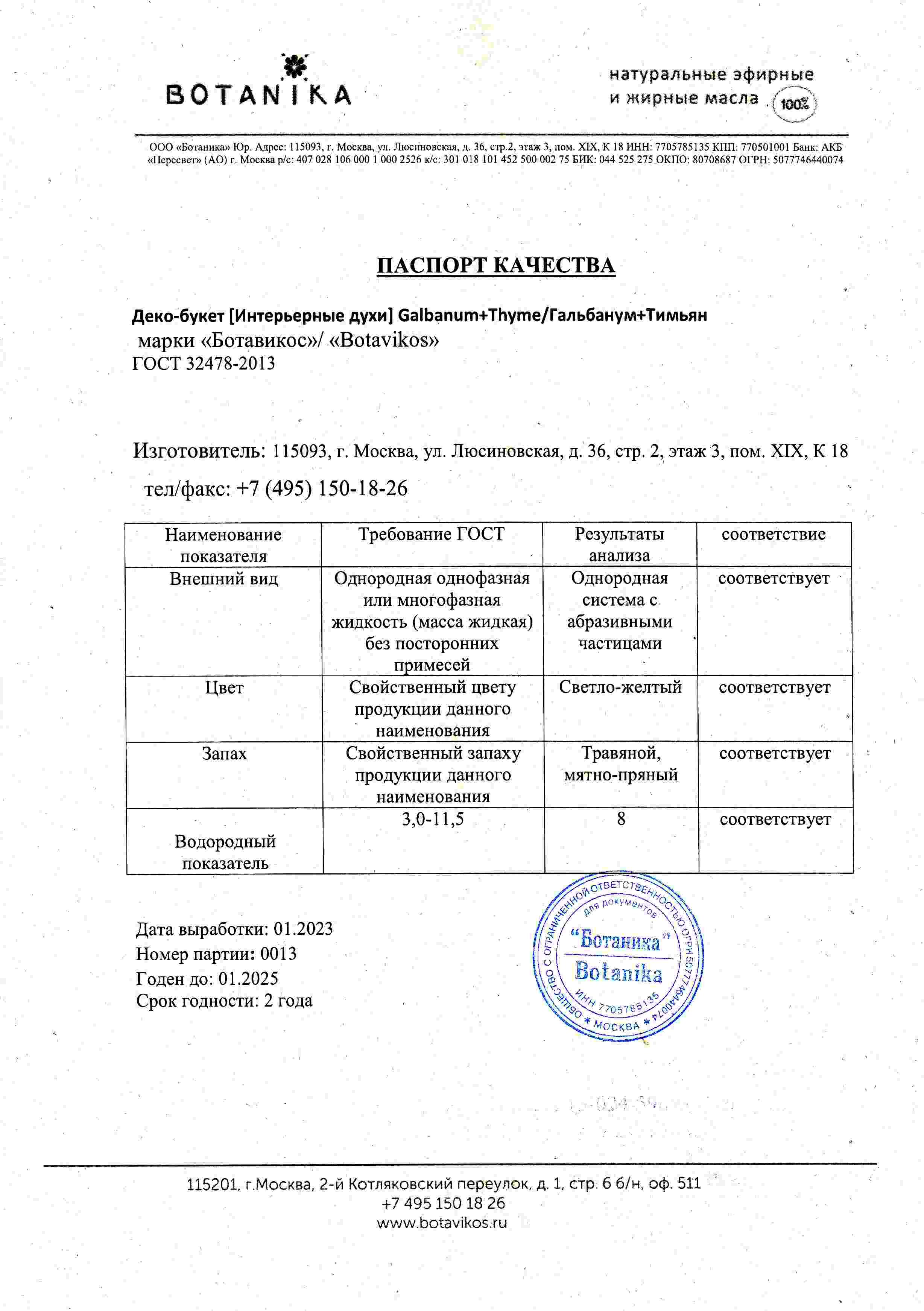 Паспорт №012023